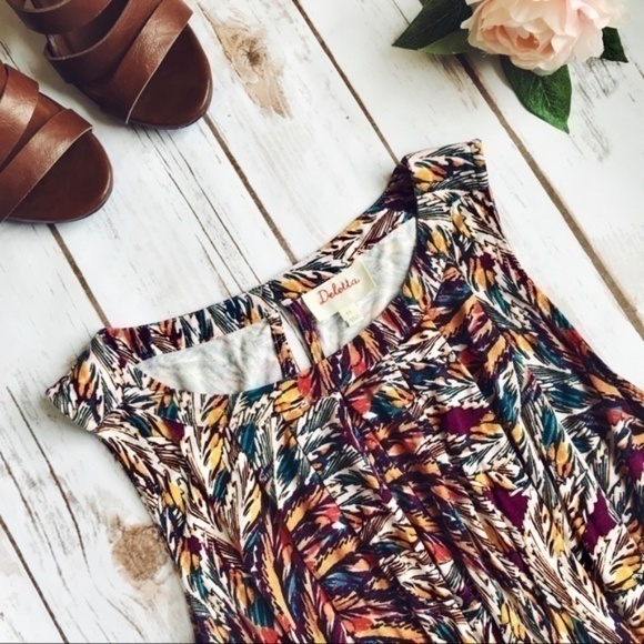 Anthropologie Tops - Anthropologie Deletta Corbara Feather Peplum Top